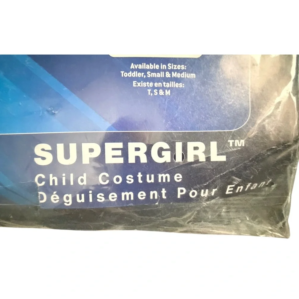 Rubies Supergirl Costume Kids Size Small 4-6 Blue Red Tutu Dress Cape Gauntlets